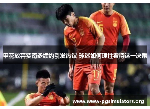 申花放弃费南多续约引发热议 球迷如何理性看待这一决策