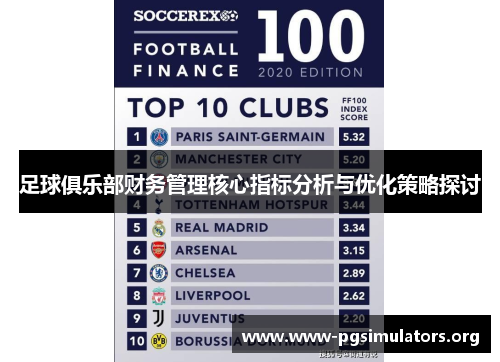 足球俱乐部财务管理核心指标分析与优化策略探讨 足球俱乐部财务管理核心指标分析与优化策略探讨
