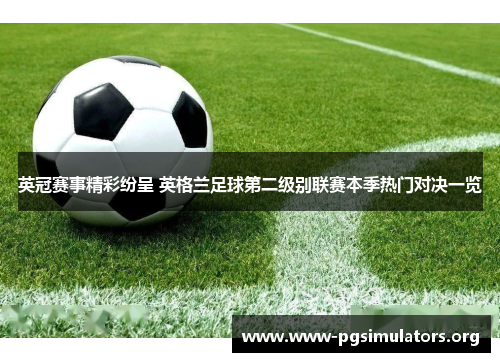 英冠赛事精彩纷呈 英格兰足球第二级别联赛本季热门对决一览